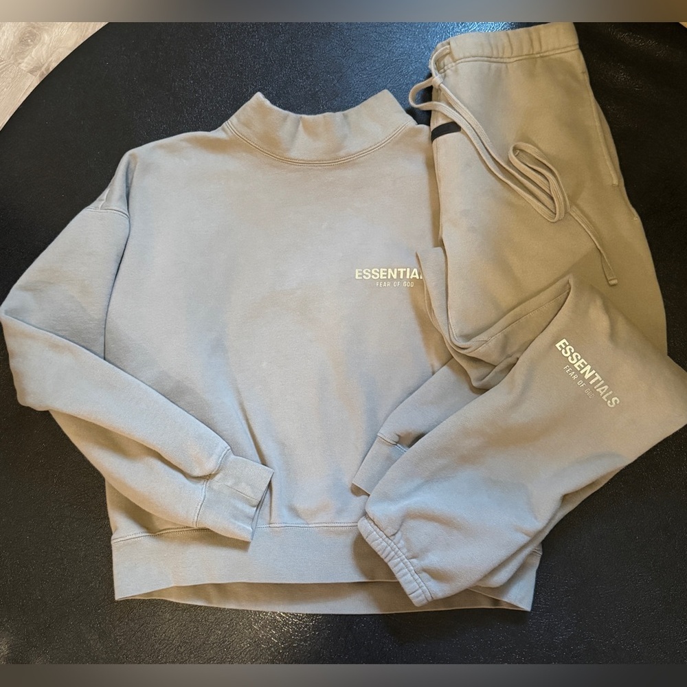 Fear of God Essentials Mock Neck Sweatshirt and Sweatpants set